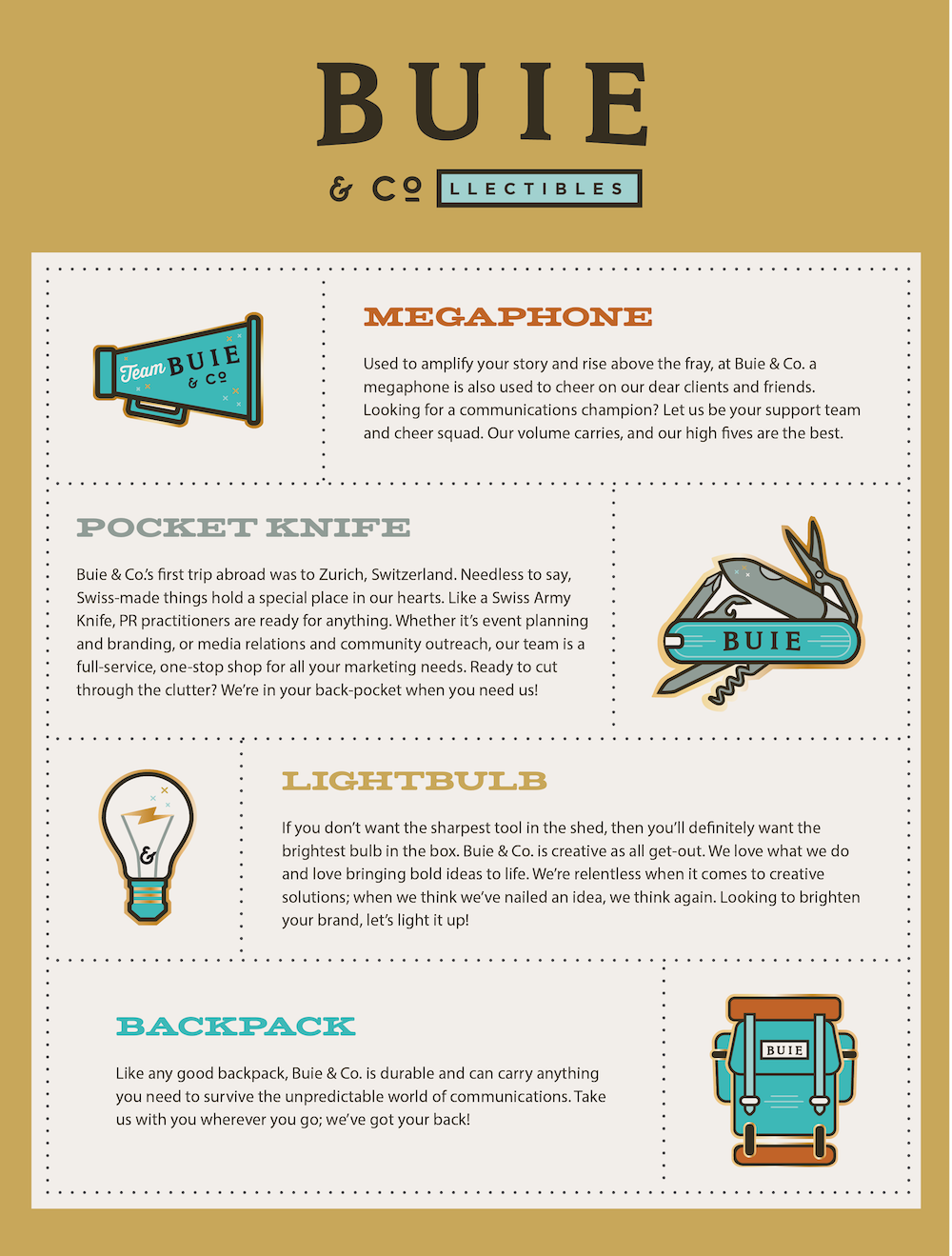 Buie & Company pins infographic
