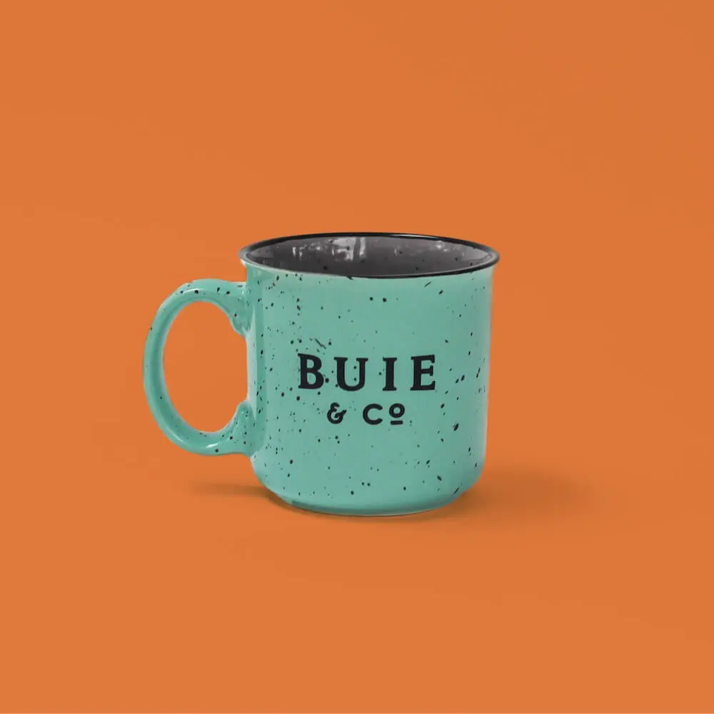 Buie teal coffee mug