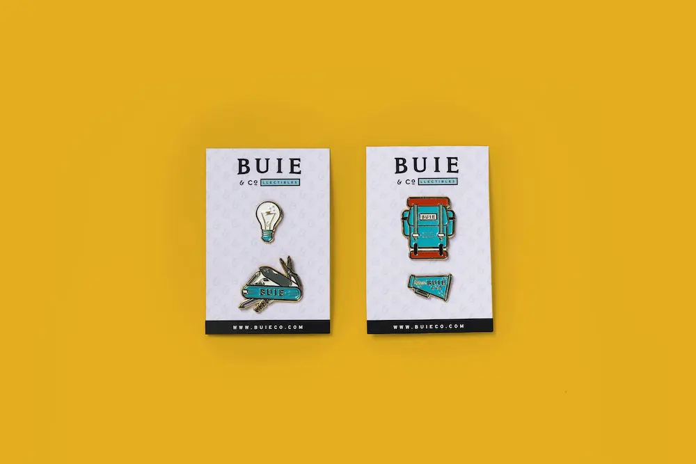 Buie enamel pin set of four