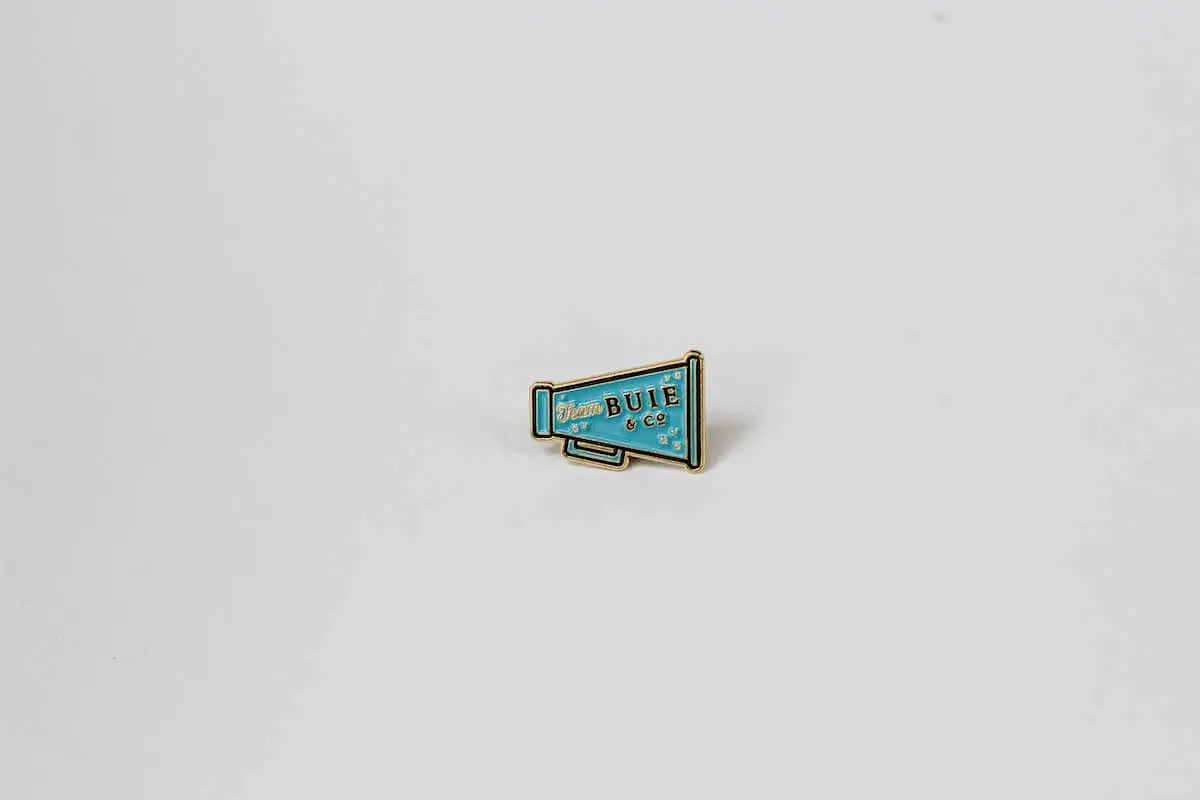 Buie & Co. enamel megaphone pin