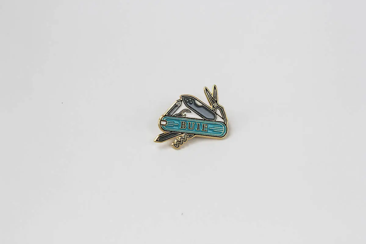 Buie & Co. enamel pocketknife pin