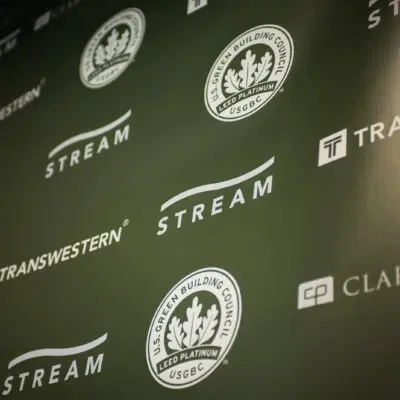 Perry Brooks Building event branding