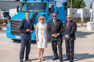 Waymo leadership at ceremony
