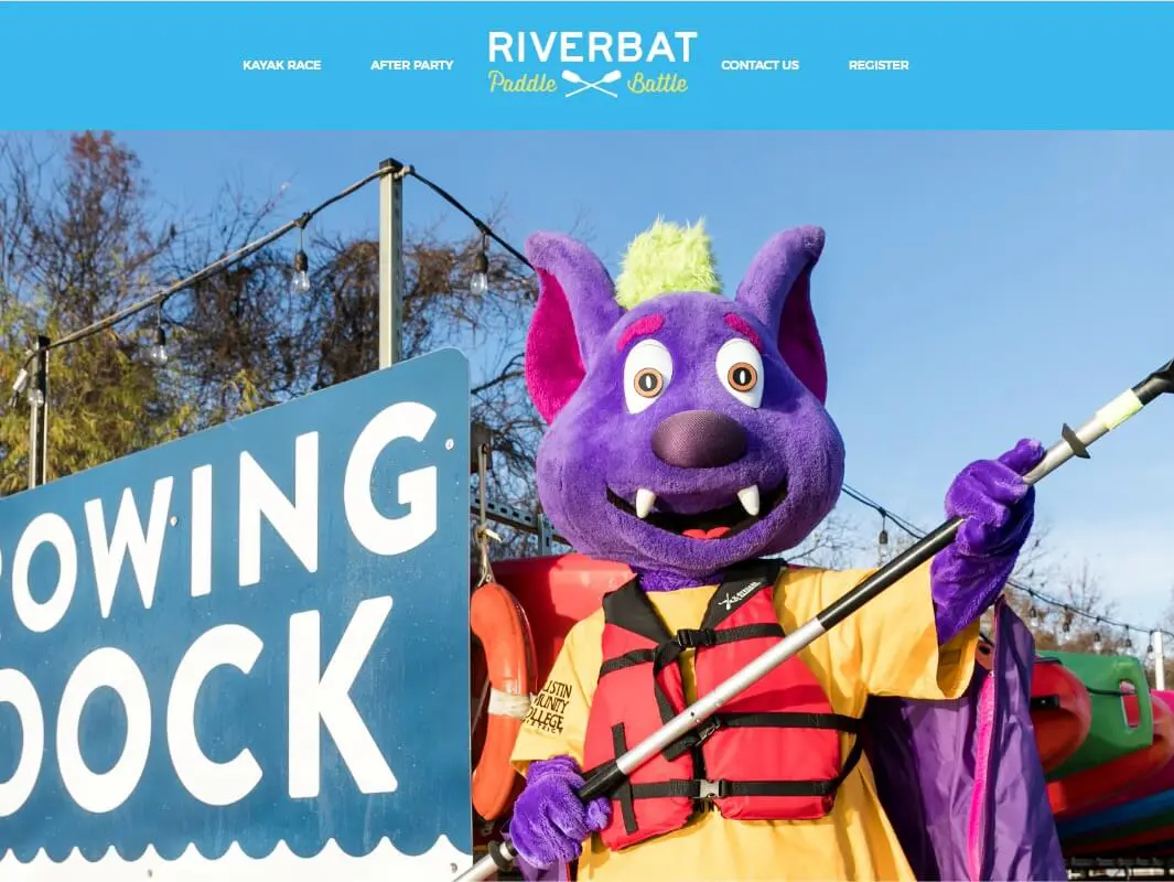 Riverbat Paddle Battle website design