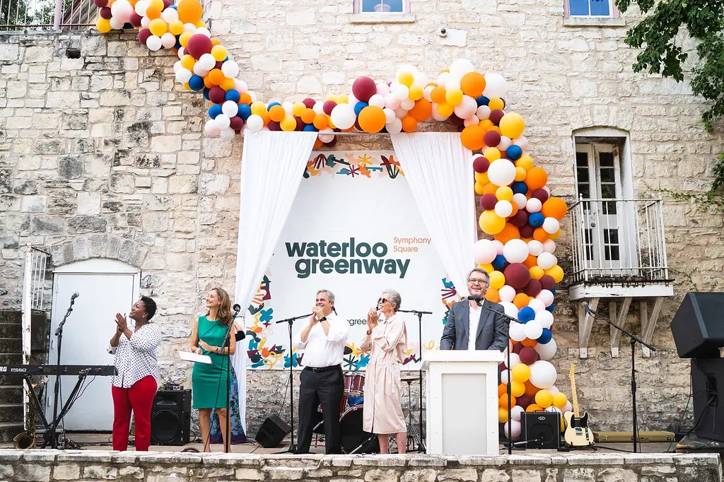 Art installation and guest presenters at the Waterloo Greenway brand unveiling