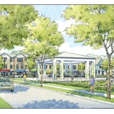 Building Bastrop Ground Level Rendering