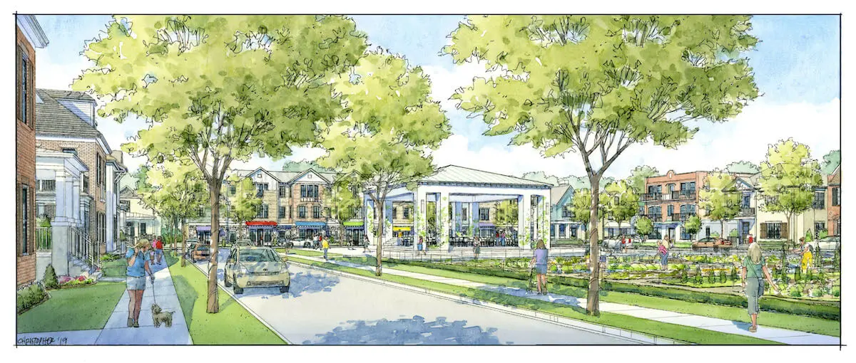 Building Bastrop Ground Level Rendering