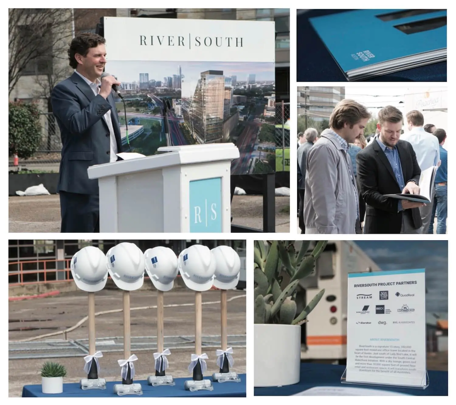 River South groundbreaking branding