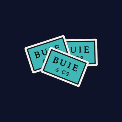 Buie teal stickers