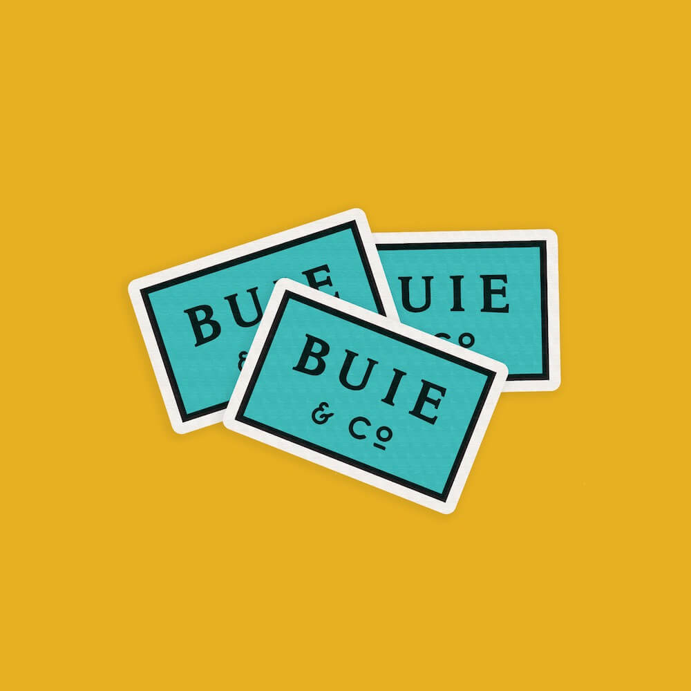 Buie teal stickers