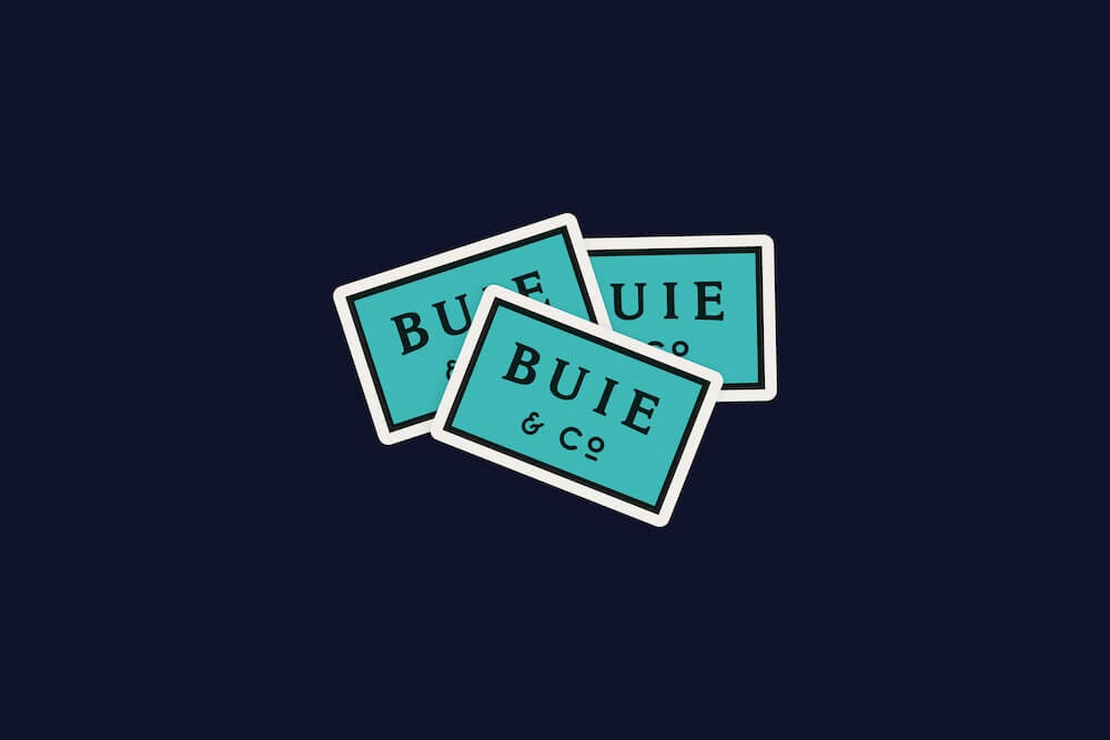 Buie teal stickers