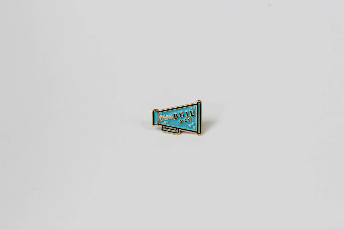 Buie & Co. enamel megaphone pin