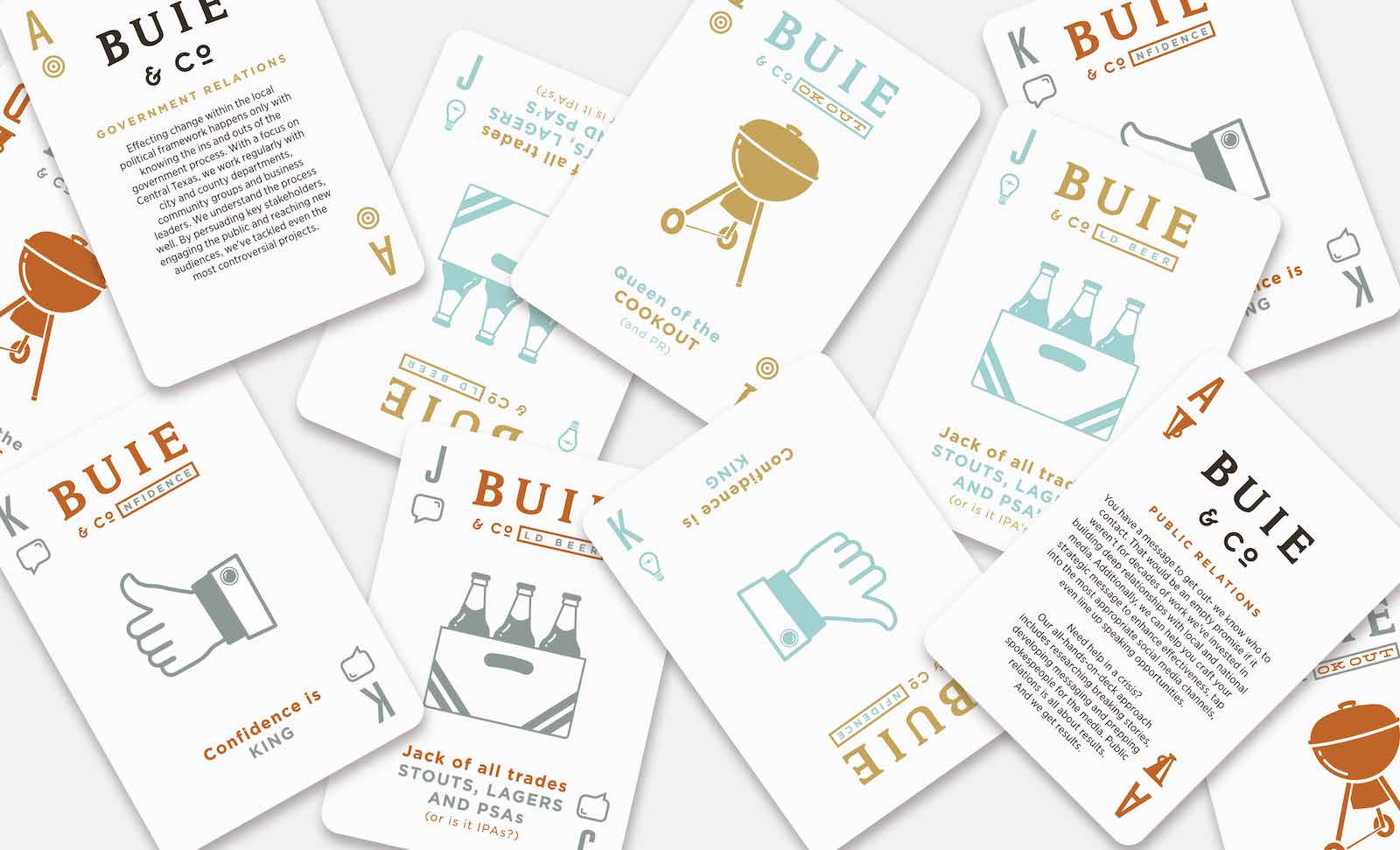 Buie and Company playing cards design
