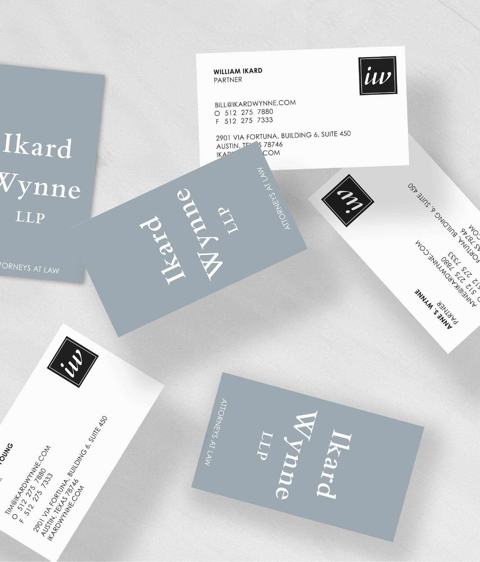 Ikard Wynne LLP business card design