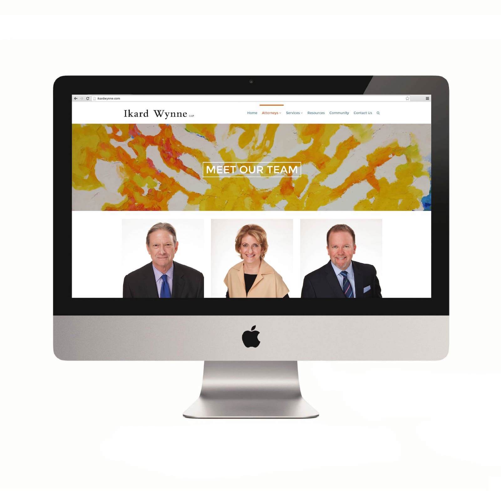 Ikard Wynne LLP team page website design