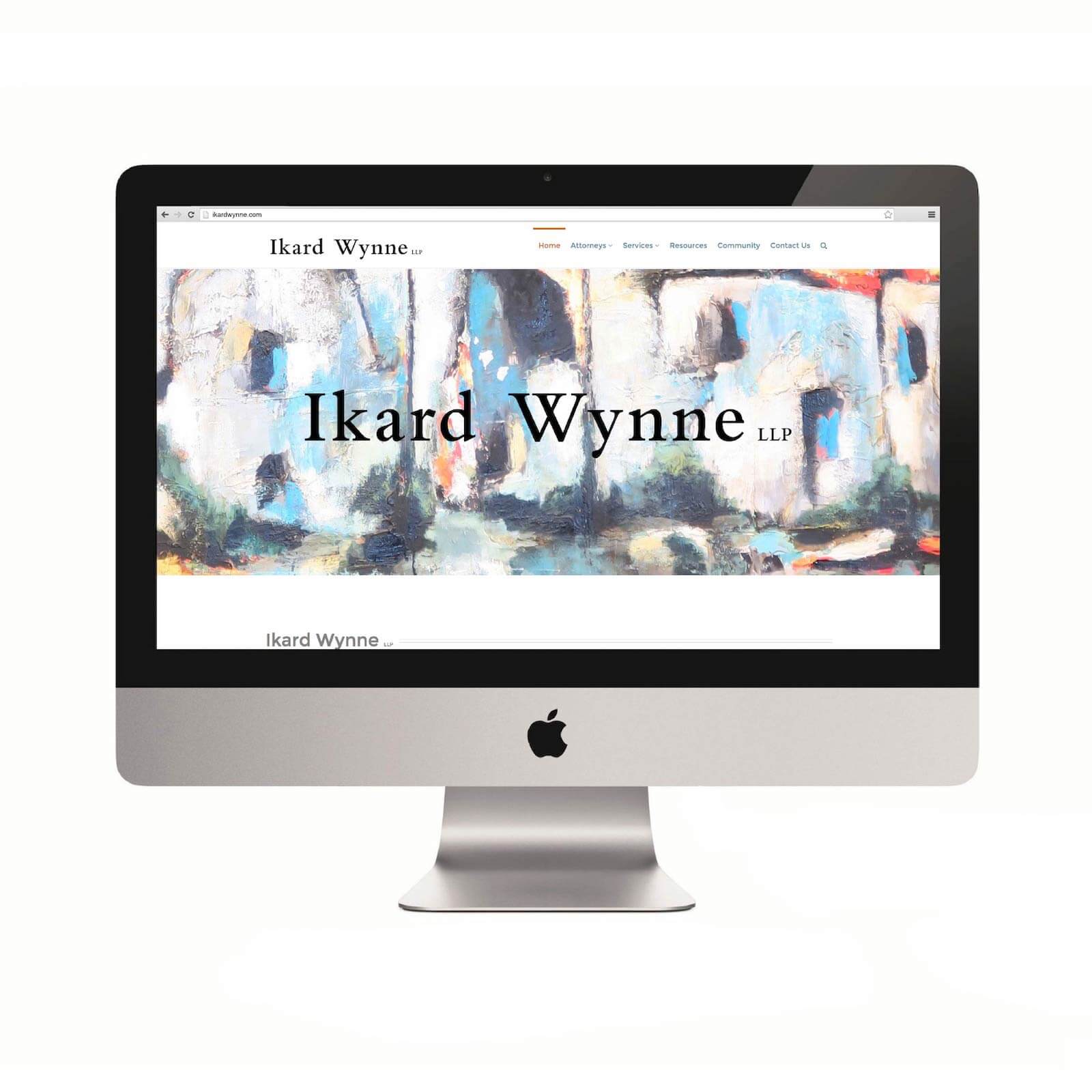 Ikard Wynne LLP homepage website design