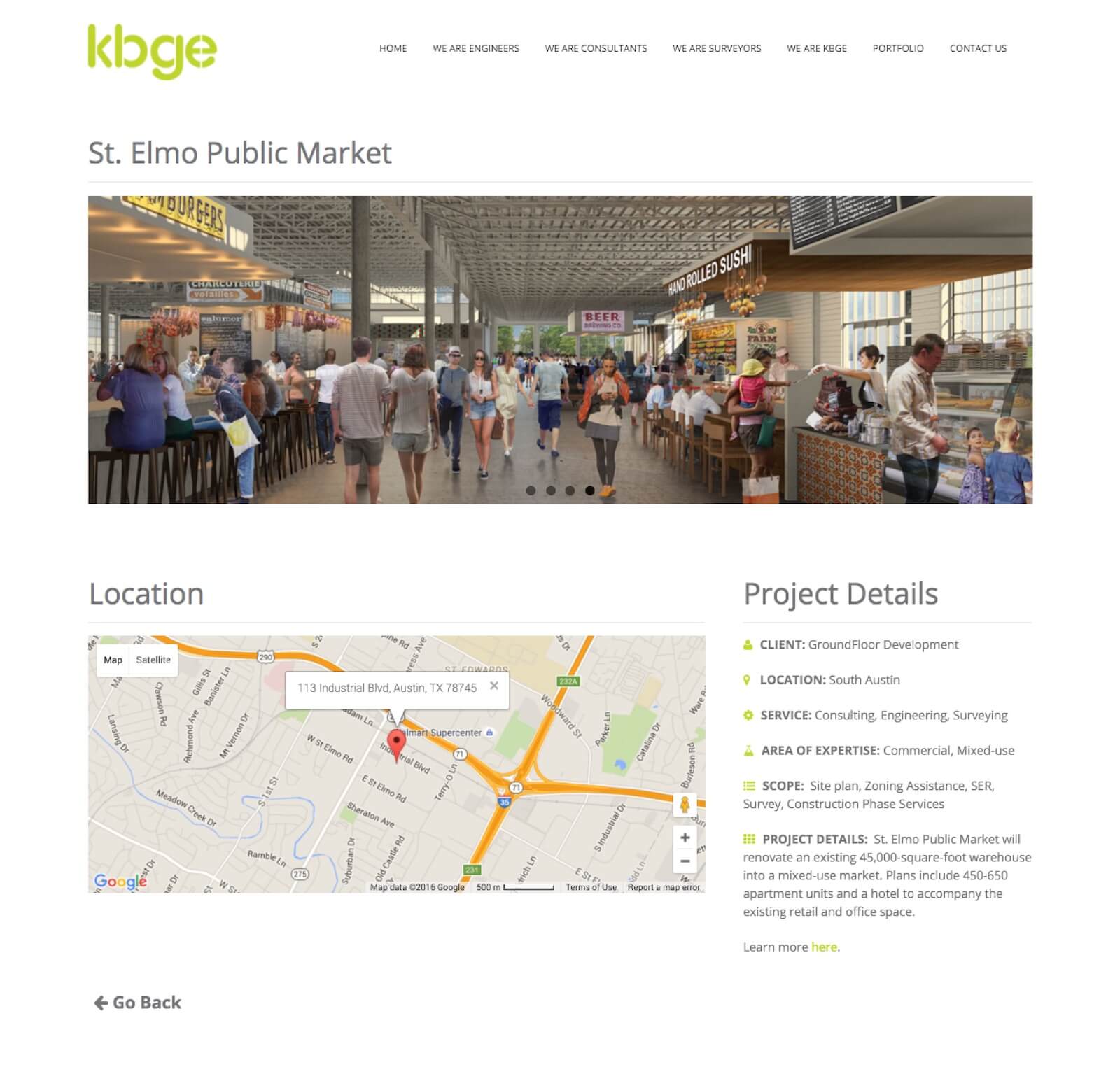 KBGE Engineering inner page website design