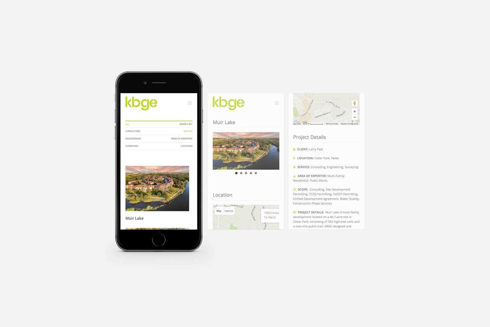 KBGE Engineering mobile website design