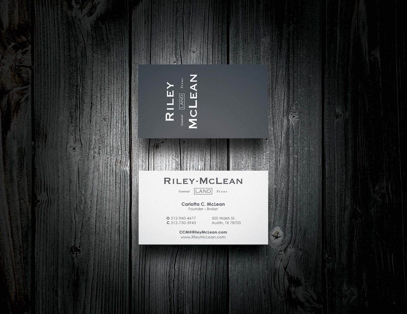 Riley McLean Land business cards
