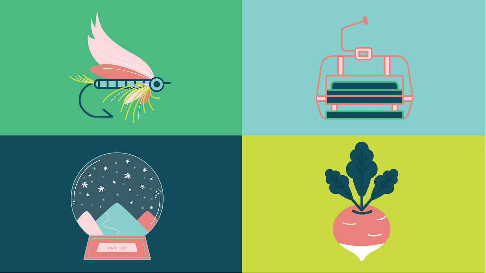 Town of Vail campaign branding icons