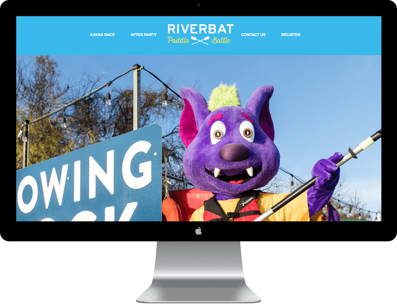 Riverbat Paddle Battle website design