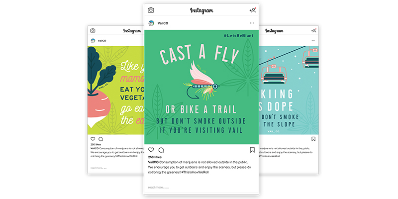 Buie & Co.'s Town of Vail Instagram campaign design